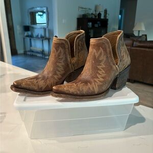 Ariat Tan Western Ankle Booties